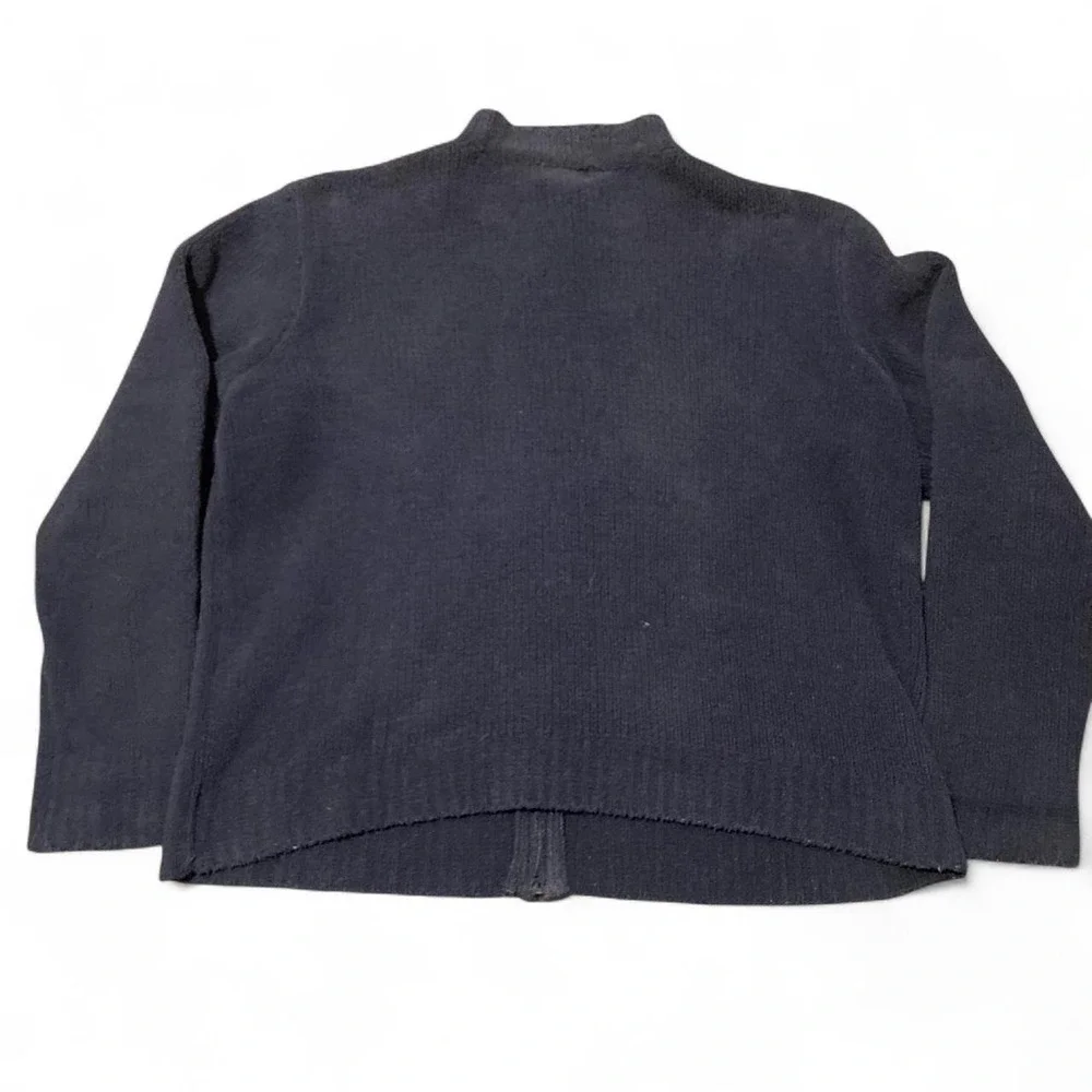 Woolrich knit full zip fleece jacket navy stretch vintage‎ 90s L/24.25